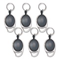 Label & Badge Holders | Advantus 75553 30 in. Extension Carabiner-Style Retractable ID Card Reel - Smoke (6/Pack) image number 0