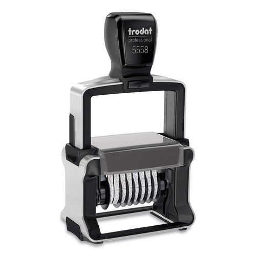 Stamps & Stamp Supplies | Trodat T5558 Eight Bands/Digits Type Size 2 Professional Self-Inking Numberer - Black image number 0