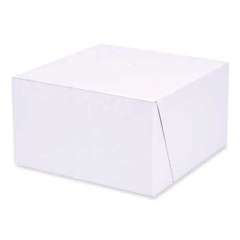 SCT 1521 7 in. x 7 in. x 4 in. Paper Standard Bakery Boxes - White (250/Carton)