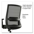 Office Chairs | Alera ALEAD41BME17 18.15 in. to 21.89 in. Seat Height Supports 275 lbs. Ashdale Ergonomic Fabric Swivel Task Chair - Black Seat/Back, Silver Base image number 8