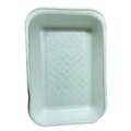 Food Trays, Containers, and Lids | GEN 2DWH 8.56 in. x 6.1 in. x 1.2 in. No. 2D Foam Meat Trays - White (500/Carton) image number 2