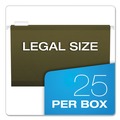 File Folders | Pendaflex 04153 1/5 1/5-Cut Tabs Legal Size Reinforced Hanging File Folders with Printable Tab Inserts - Standard Green (25/Box) image number 4