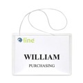Label & Badge Holders | C-Line 96043 4 in. x 3 in. Top Load Elastic Cord Name Badge Kits - Clear (50/Box) image number 2