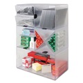 Desktop Organizers | Deflecto 350401 6 in. x 6 in. x 6 in. 1 Compartment Stackable Plastic Cube Organizer - Clear image number 6