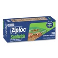 Food Service | Ziploc 383179 1.2 mil. 6.5 in. x 5.88 in. Resealable Sandwich Bags - Clear (40/Box) image number 1