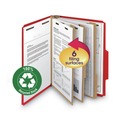 File Folders | Smead 14061 2 in. Expansion Recycled Pressboard 6-Fastener Classification Folders - Letter Size/Bright Red (10/Box) image number 3