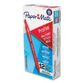 Pens | Paper Mate 2095454 Profile 1 mm Retractable Ballpoint Pen - Red Ink/Translucent Red Barrel/Medium (1-Dozen) image number 0