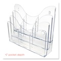 Desk Shelves | Deflecto 47631 14 in. x 3.5 in. x 11.5 in. 3-Tier Document Organizer with 6 Removable Dividers - Clear image number 8