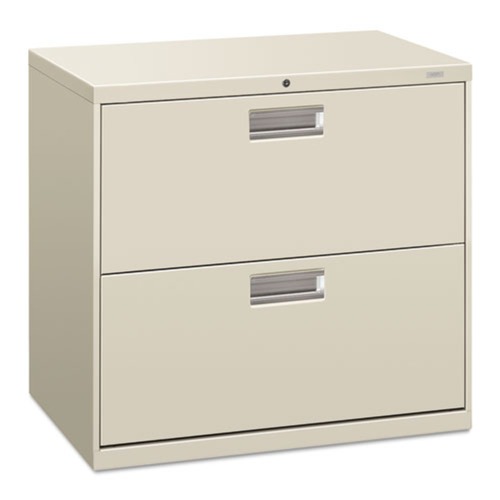 Office Filing Cabinets & Shelves | HON H672.L.Q Brigade 600 Series 30 in. x 18 in. x 28 in. File 2 Legal/Letter Size Lateral File Drawers - Light Gray image number 0