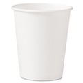  | SOLO 370W-2050 10 oz. Single-Sided Poly Paper Hot Cups - White (1000/Carton) image number 2