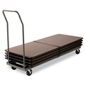 Just Launched | Alera ALEFTCART 20.86 in. x 50.78 in. to 72.04 in. x 43.3 in. 600 lbs. Capacity Metal Chair/Table Cart - Black image number 10