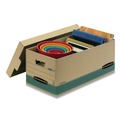 Boxes & Bins | Bankers Box 1270101 STOR/FILE 12.88 in. x 25.38 in. x 10.25 in. Medium-Duty Recycled Storage Boxes - Kraft/Green (12/Carton) image number 1