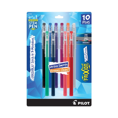 Pens | Pilot 32454 FriXion ColorSticks Fine 0.7 millimeter Stick Erasable Gel Pen - Assorted Ink/Barrel Colors (10/Pack) image number 0