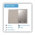 White Boards | MasterVision MX04331608 24 in. x 18 in. Gray MDF Wood Frame Designer Combo Fabric Bulletin/Dry Erase Board - Multicolor/Gray image number 4