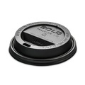 Cups and Lids | SOLO TL38B2-0004 Traveler Cappuccino Style Dome Lid Fits 8 oz Cups - Black (1000/Carton) image number 0