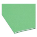 File Folders | Smead 17110 Straight Tabs Legal Size 0.75 in. Expansion Reinforced Top Tab Colored File Folders - Green (100/Box) image number 4
