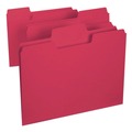 File Folders | Smead 11983 1/3-Cut Tabs Assorted Letter Size 0.75 in. Expansion SuperTab Colored File Folders - Red (100/Box) image number 2