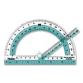 Office & Office Supplies | Maped Helix 60009 6 in. Ruler Edge/10 cm. Ruler Edge 180 Degree Plastic Shatter Resistant Swing Arm Protractor - Random Assorted Color image number 1