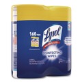 Disinfectants | LYSOL Brand 19200-80296 1-Ply 7 in. x 7.25 in. Lemon and Lime Blossom Disinfecting Wipes - White (2/Pack) image number 2