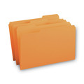 File Folders | Smead 17534 0.75 in. Expansion Assorted 1/3-Cut Tabs Legal Size Reinforced Top Tab Colored File Folders - Orange (100/Box) image number 0