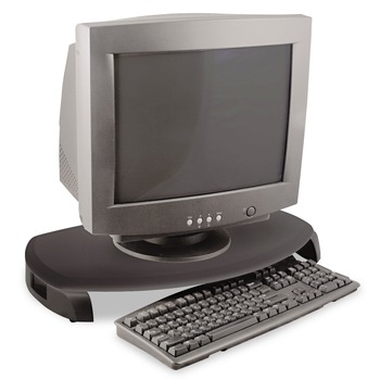 JUST LAUNCHED | Kantek MS280B 23 in. x 13-1/4 in. x 3 in. CRT/LCD Stand With Keyboard Storage - Black