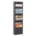 Just Launched | Safco 4321BL 11 Compartments 10 in. x 4 in. x 36-1/4 in. Steel Magazine Rack - Black image number 2
