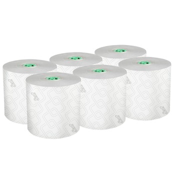 Scott 25700 1-Ply 1150 ft. Pro Hard Roll Paper Towels with Elevated Scott Design for Scott Pro Dispenser - Green Core Only (6/Carton)