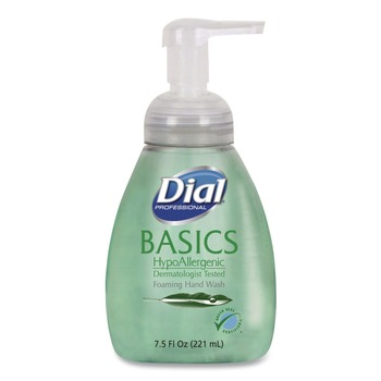 Dial Professional 6042 7.5 oz. Basics Hypoallergenic Foaming Hand Wash - Honeysuckle Scent