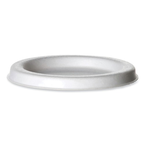 Food Trays, Containers, and Lids | Eco-Products EP-SPCLID2 2 oz Sugarcane Portion Cup Lids - White (2500/Carton) image number 0