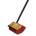 Cleaning Brushes | Nexstep Commercial Products 6615 10 in. Bi-Level Floor Scrub Brush with 54 in. Handle - Red Polypropylene Bristles/Black Metal Handle image number 2