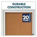  | Quartet 2363 24 in. x 36 in. Enclosed Indoor Cork Bulletin Board with 1 Hinged Door - Tan Surface, Silver Aluminum Frame image number 5