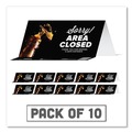 Floor Signs & Safety Signs | Tabbies 79086 BeSafe Messaging 8 in. x 3.87 in. Table Top Tent Card - Black (10/Pack) image number 2