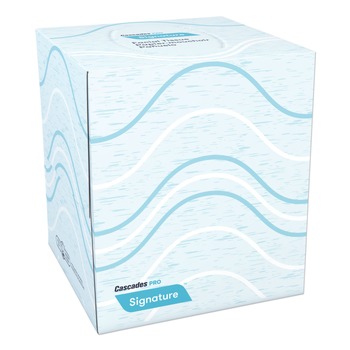 Cascades PRO F710 2-Ply Cube Signature Facial Tissue - White (36/Carton)