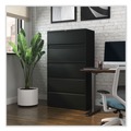 Office Filing Cabinets & Shelves | Alera 25497 36 in. x 18.63 in. x 67.63 in. 5 Lateral File Drawer - Legal/Letter/A4/A5 Size - Black image number 4
