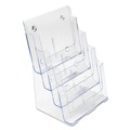 Desk Shelves | Deflecto 77441 9.38w x 7d x 13.63h 4-Compartment Magazine Size DocuHolder - Clear image number 2