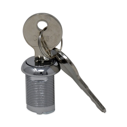 Replacement Lock and Keys for Cleaning Carts, Silver Replacement Lock and Keys for Cleaning Carts, Silver