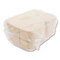 Food Trays, Containers, and Lids | Boardwalk BWKHINGE96NPFA 6 in. x 3 in. x 9 in. Bagasse PFAS-Free Hinged Lid Food Containers - Tan (250/Carton) image number 4