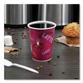 Cups and Lids | SOLO 412SIN-0041 12 oz. Paper Hot Drink Cups in Bistro Design - Maroon (50/Pack) image number 7