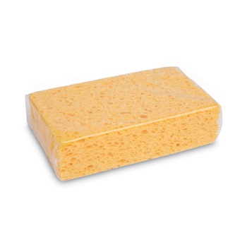 Boardwalk C31BWK 3-2/3 in. x 6-2/25 in. x 1-11/20 in. Cellulose Sponges - Medium, Yellow (24-Piece/Carton)