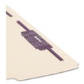 File Folders | Smead 14555 0.75 in. Expansion 2 Fasteners Letter Size Fastener Folders with SafeSHIELD Coated Fasteners - Manila Exterior (50/Box) image number 5
