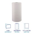 Paper Towels and Napkins | Boardwalk SOD413494 11 in. x 8.5 in. 2-Ply Kitchen Roll Towel - White (12/Carton) image number 5