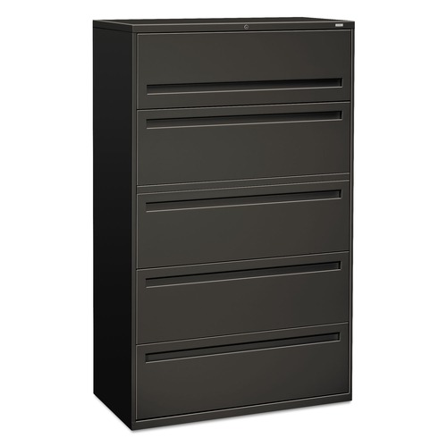 Office Filing Cabinets & Shelves | HON H795.L.S Brigade 700 Series Five-Drawer 42 in. x 18 in. x 64.25 in. Lateral File - Charcoal image number 0