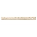 Office & Office Supplies | Westcott 10702 12 in. Long 3-Hole Punched Wood Ruler English and Metric With Metal Edge image number 0