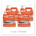  | GOJO Industries 0958-04 NATURAL ORANGE 0.5 Gallon Pump Bottle Pumice Hand Cleaner - Citrus (4/Carton) image number 2
