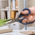 Arts & Crafts Supplies | Westcott 00454 8 in. Power Pivot Straight Shears with 3.5 in. Cut Length - Blue image number 3