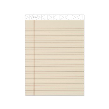 TOPS 63130 50-Sheet 8.5 in. x 11.75 in. Wide/Legal Rule Prism plus Colored Writing Pads - Pastel Ivory (12/Pack)