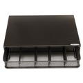 Desktop Organizers | Safco 3274BL 12.5 in. x 11.25 in. x 3.25 in. 5 Compartments One Drawer Hospitality Organizer - Black image number 1