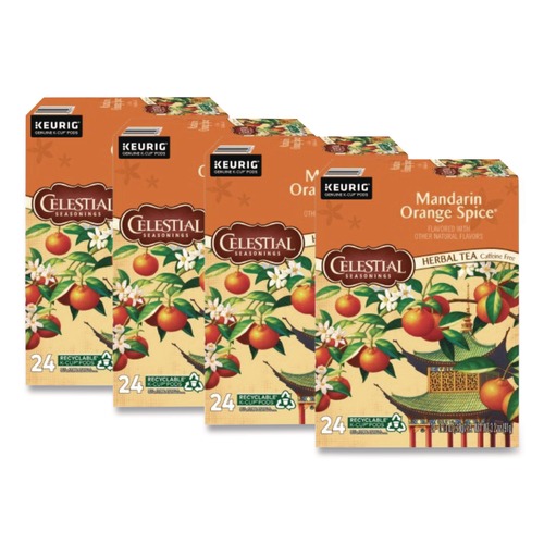 Beverages & Drink Mixes | Celestial Seasonings 5000330011 Spice Herb Tea K-Cups - Mandarin Orange (96/Carton) image number 0