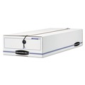 Mailing Boxes & Tubes | Bankers Box 00006 Liberty 9 in. x 24 in. x 6.38 in. Check and Form Boxes - White/Blue (12/Carton) image number 1