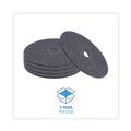 Just Launched | Boardwalk BWK4020HIP 20 in. Diameter High Performance Stripping Floor Pads - Black (5/Carton) image number 3